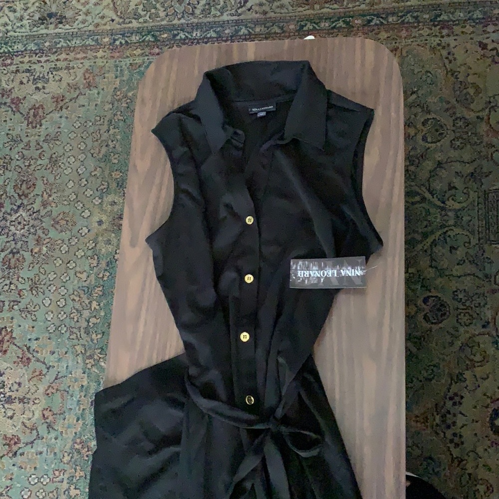 Brand new Nina Leonard sleeveless b/up midi dress